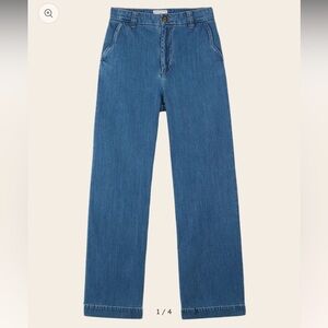 NWT Emile & Ida Organic Denim Bridge Pants, Scalloped Pocket | 6, 28